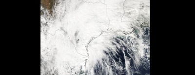 Remnants of Hurricane Patricia over Texas - feature grid