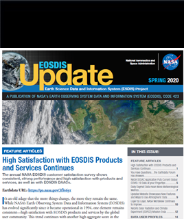 EOSDIS Quarterly Update- Spring 2020 Newsletter Cover 