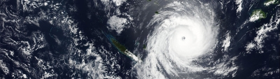 Tropical Cyclone Ula nears Vanuatu - feature grid