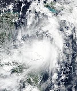 Tropical Storm Zeta on 25 October 2020 (Suomi NPP/VIIRS) - Feature Grid