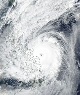 Typhoon Kammuri approaching the Philippines - feature grid