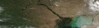 Volga River, Russia - feature grid