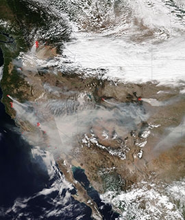 Fires across the Western USA on 7 September 2020 (NOAA-20/VIIRS) - Feature Grid