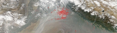  Smoke and fires in northwest India - feature page