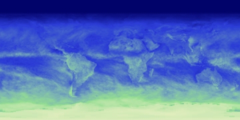 Image created from Terra and Aqua CERES instrument data showing shortwave energy 