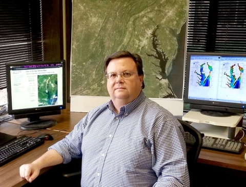 Photograph of Dr. Mark Trice in his office