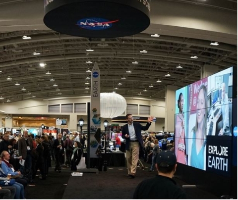 A photo of the NASA Science Booth