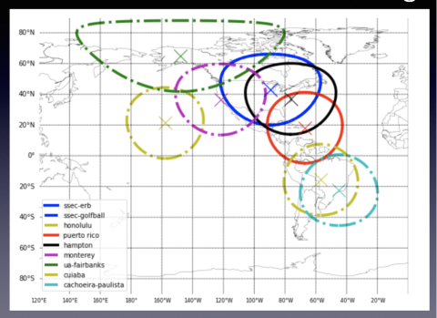 World Map showing Current and Planned Coverage areas for Ultra Real-Time and Real-Time Active Fire Data covering mostly North and South America