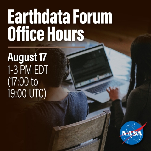 Earthdata Forum Office Hours announcement image