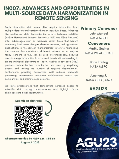 Poster for AGU Session IN007: Advances and Opportunities in Multi-Source Data Harmonization in Remote Sensing