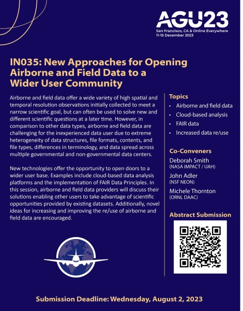 Poster for AGU Session IN035: New Approaches for Opening Airborne and Field Data to a Wider User Community