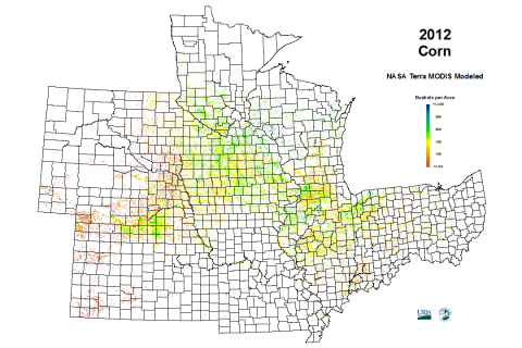 2012 Corn Yield from USDA