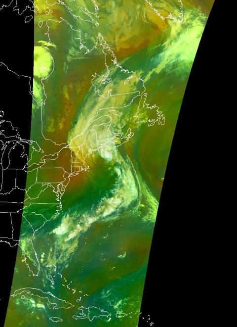 MODIS RGB image of Hurricane Arthur