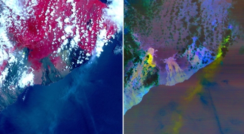 ASTER images of Hawaii eruption.