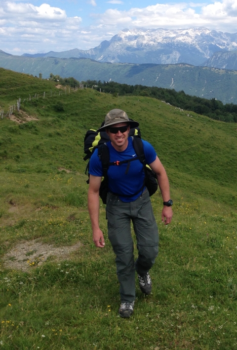 Dr. Steve D. Bowman, Geologic Hazards Program Manager with the Utah Geological Survey and member of the ASF DAAC User Working Group, enjoying the Julian Alps in Slovenia.