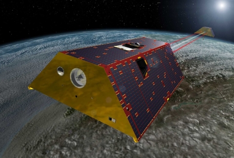 Image of twin GRACE-FO satellites.