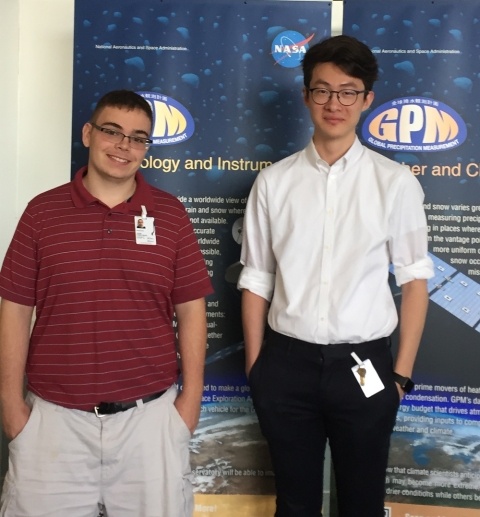 GES DISC interns Jack Corcoran and Sky Wang.