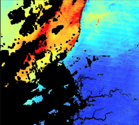 Screenshot of MCD19a2v006 data visualization.