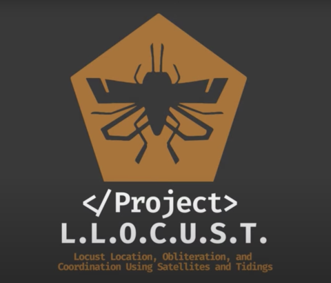 Stylized image of a locust with the words Project LLOCUST below.