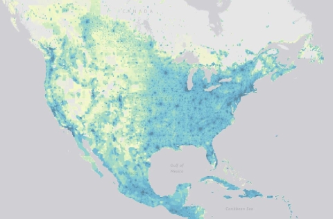 This graphic shows the Global One-Eighth Degree Population Base Year and Projection Grids Based on the Shared Socioeconomic Pathways, Revision 01, dataset