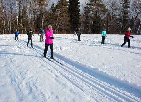 Photograph of cross-country skiers