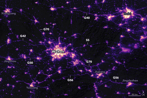 Nighttime Images Show Changes in Human Activity | Earthdata
