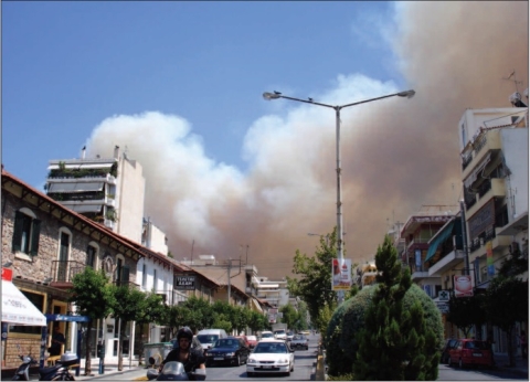 Mount Hymettus fire