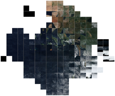 Mosaic of Worldview imagery tiles.