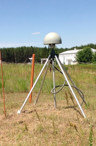 A GNSS antenna at the Goddard Geophysical and Astronomical Observatory 