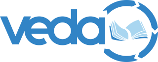 VEDA Logo PNG veda on left with image of book on right