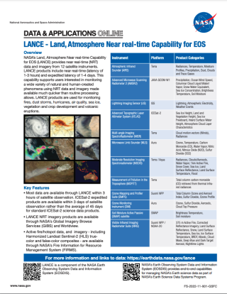 LANCE One Pager LANCE One Page Flyer
