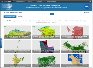 Screenshot of the Spatial Data Access Tool showing the interface and options.