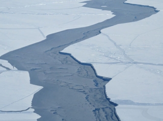 Photograph of a sea ice lead