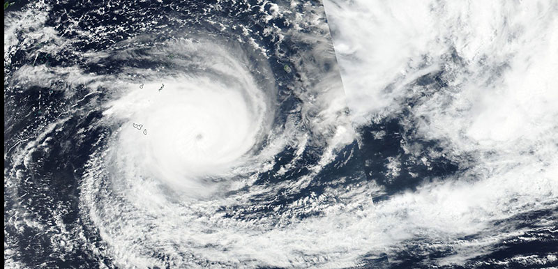 Cyclone Gita in the South Pacific Ocean on 11 February 2018 (VIIRS/Suomi-NPP)