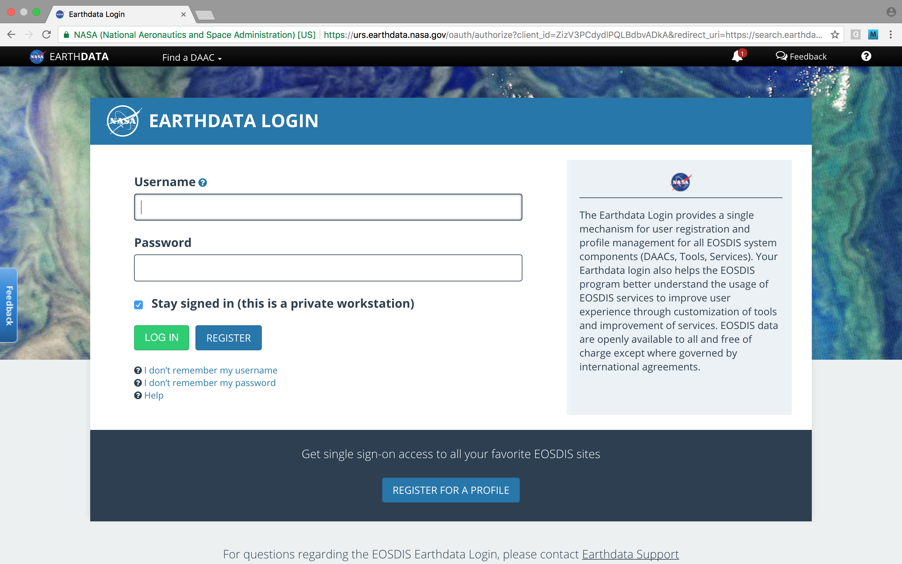Earthdata Login API 4
