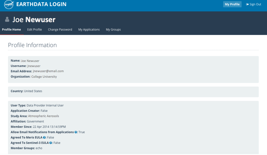 Earthdata Login API 5