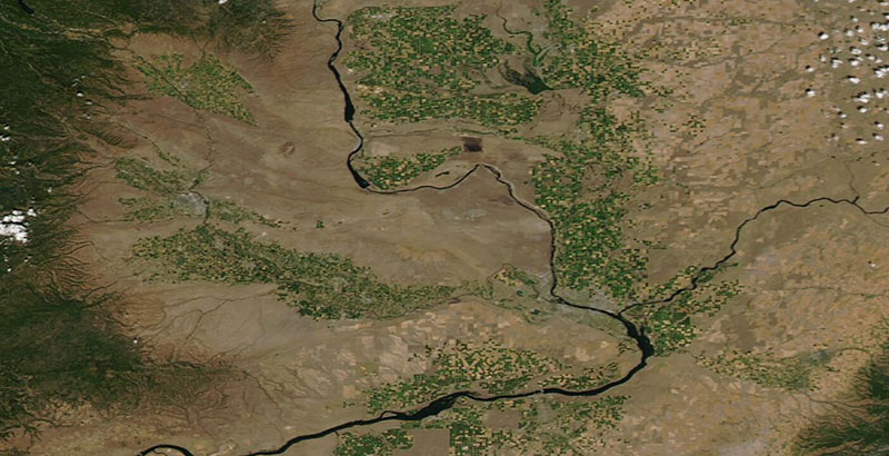 Agriculture in Eastern Washington on 19 July 2020 (Aqua/MODIS)