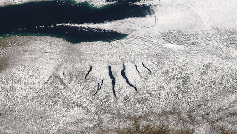Finger Lakes, New York (Aqua/MODIS)