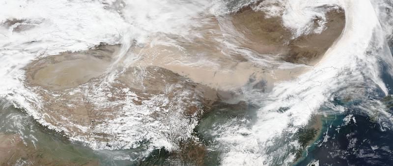 Dust Storm from the Gobi Desert on 15 March 2021 (Suomi NPP/VIIRS)