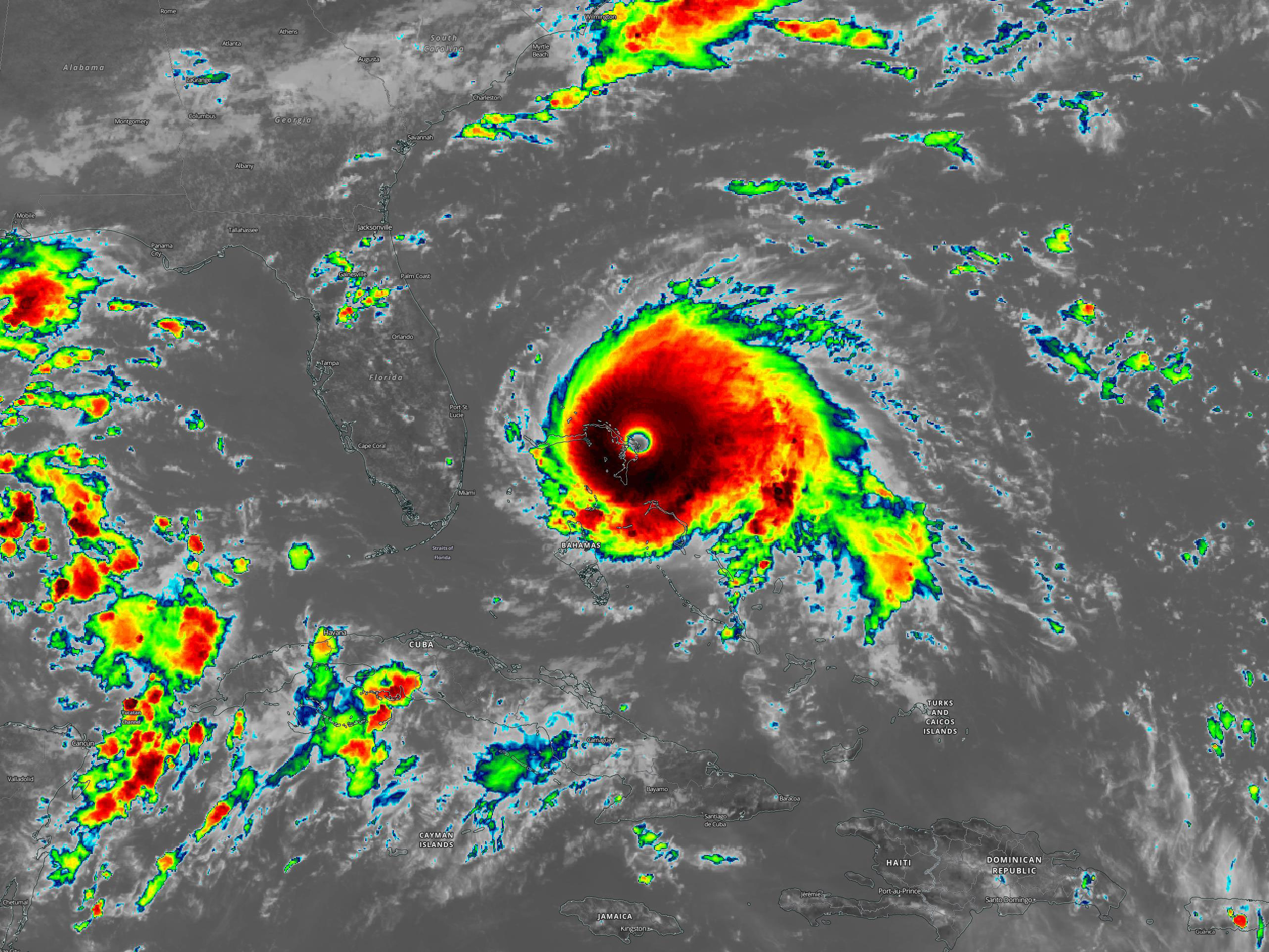 Hurricane Dorian on 1 September 2019