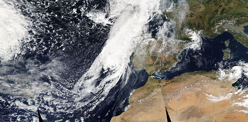 Hurricane Leslie on 13 October 2018 (MODIS/Aqua)