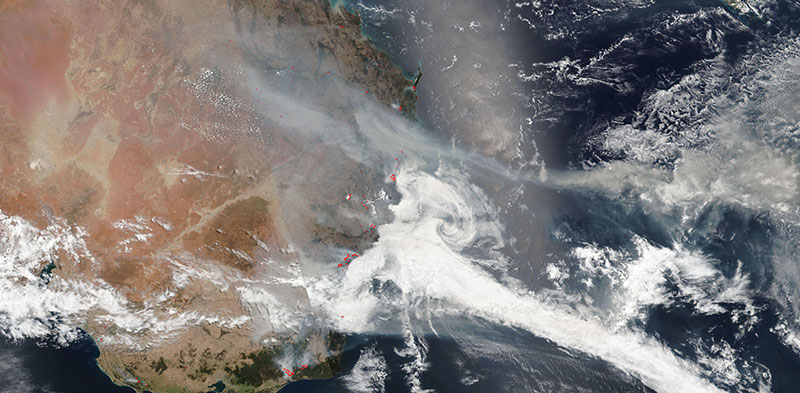 New South Wales Fires on 22 December 2019 (Suomi-NPP/VIIRS)