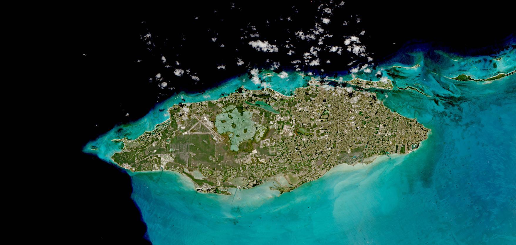 Nassau, New Providence Island, Bahamas on 18 March 2021 (Sentinel 2A & B/MSI)