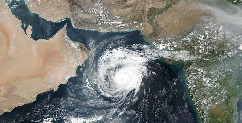 Tropical Cyclone Maha in the Arabian Sea on 4 November 2019 (Suomi-NPP/VIIRS)