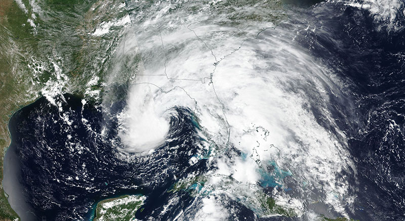 Subtropical Storm Alberto on 28 May 2017 (VIIRS/Suomi-NPP)